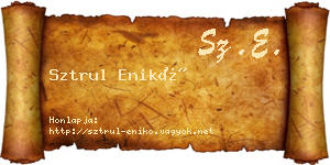 Sztrul Enikő névjegykártya